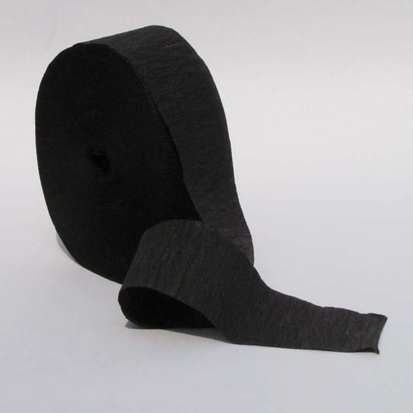 Black Crepe Paper Streamers 150' Long