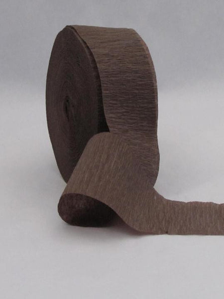 Brown Crepe Paper Streamers 81' Long