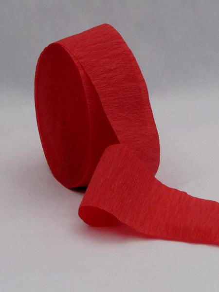 Flame Red Crepe Paper Streamers 81' Long