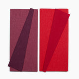 Lia Griffith Extra Fine Crepe Paper - Double Sided 2 Count - Sangria & Aubergine + Cherry & Raspberry
