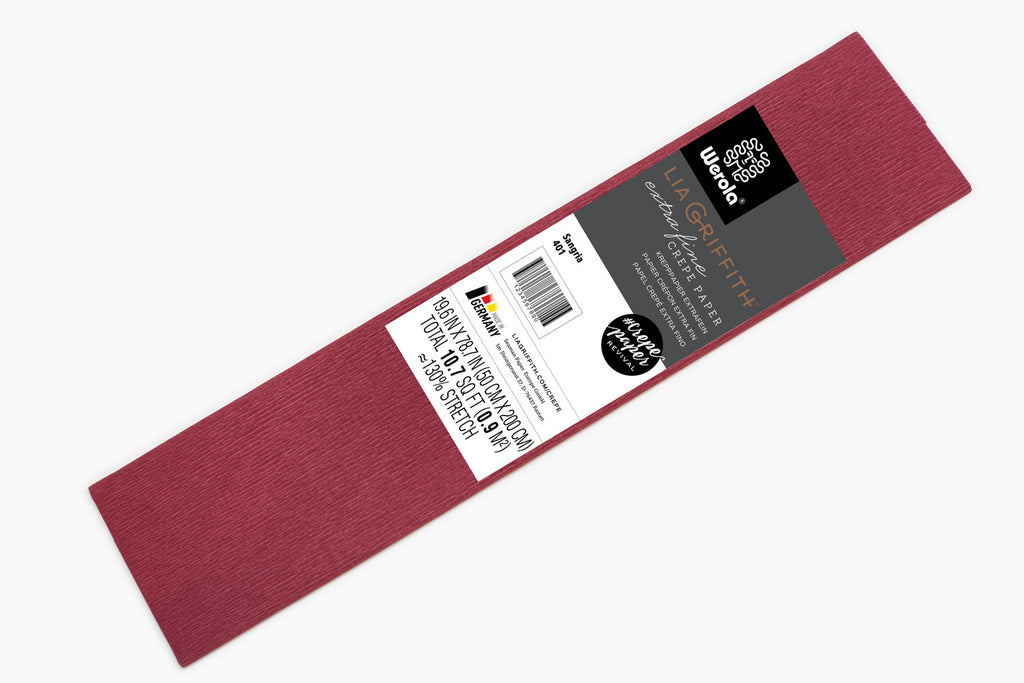 Lia Griffith Crepe Paper Folds Extra Fine - Single - Sangria