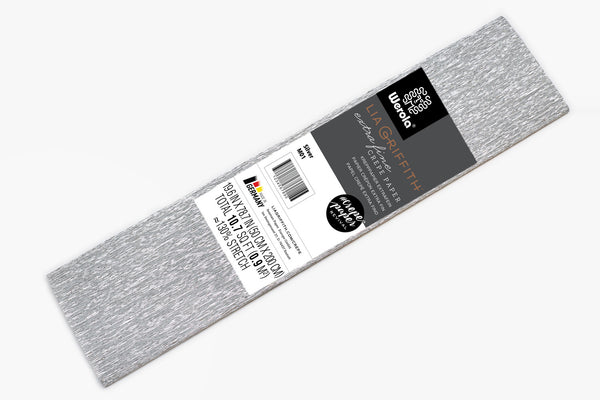 Lia Griffith Metallic Crepe Paper Folds Extra Fine - Silver