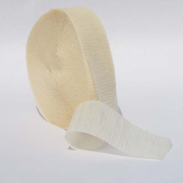 Ivory Crepe Paper Streamer 150' Long