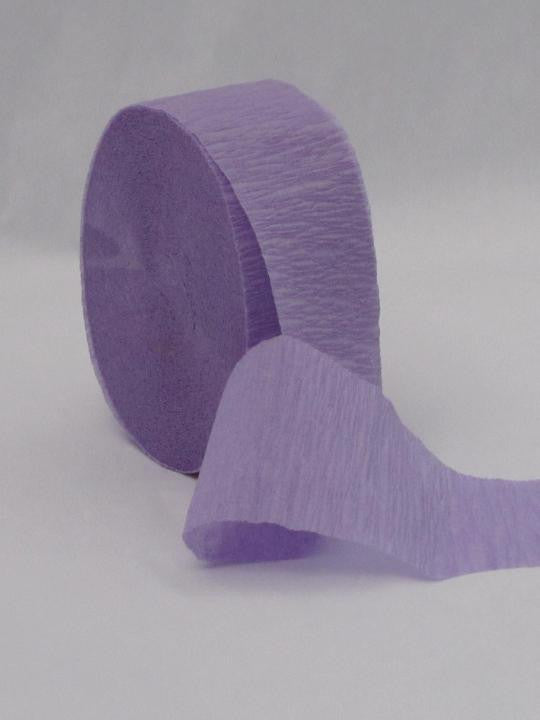 Lavender Crepe Paper Streamers 81' Long