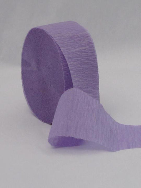 Lavender Crepe Paper Streamers 81' Long