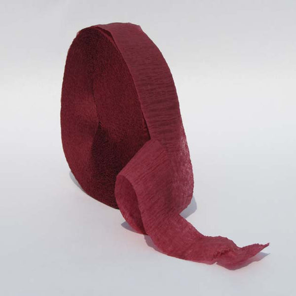 Maroon Crepe Paper Streamers 150' Long
