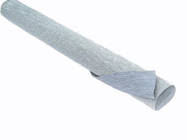 Metallic Silver Crepe Paper