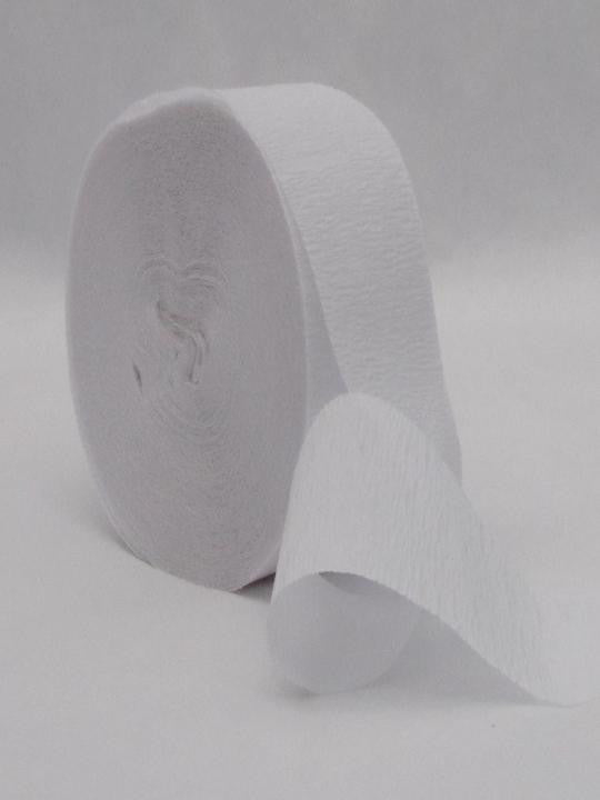 White Crepe Paper Streamer 81' Long