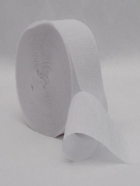 White Crepe Paper Streamer 81' Long