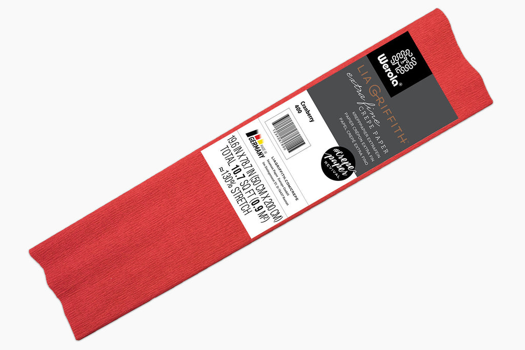 Lia Griffith Crepe Paper Folds Extra Fine - Single - Cranberry