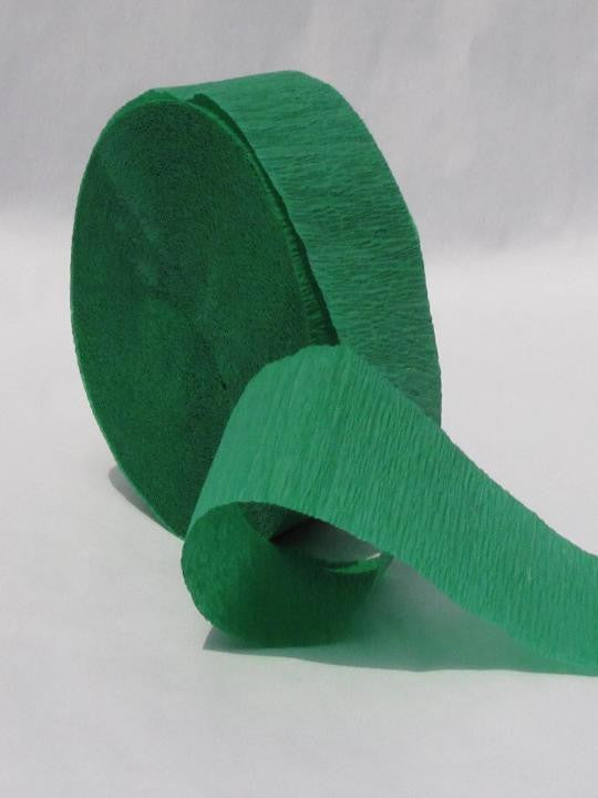 Emerald Green Crepe Paper Streamers 81' Long