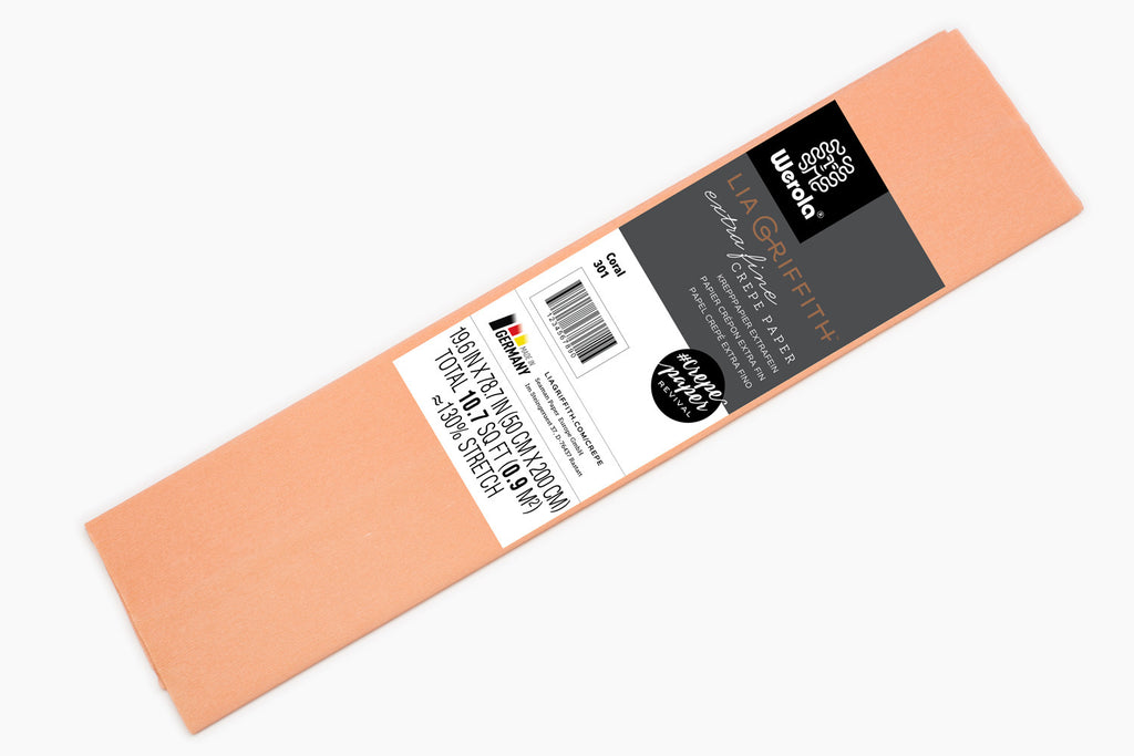 Lia Griffith Crepe Paper Folds Extra Fine - Single - Coral