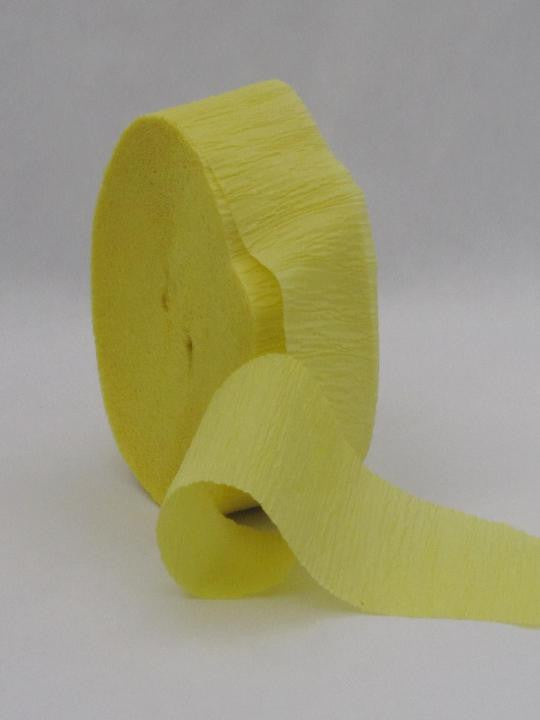 Primrose Yellow Crepe Paper Streamers 81' Long