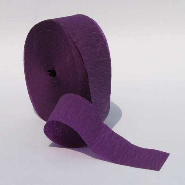Purple Crepe Paper Streamers 150' Long