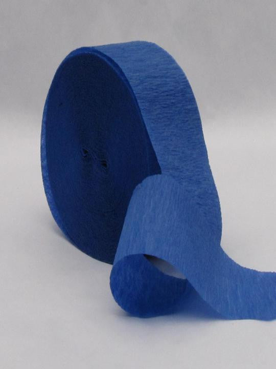 Royal Blue Crepe Paper Streamer 81' Long