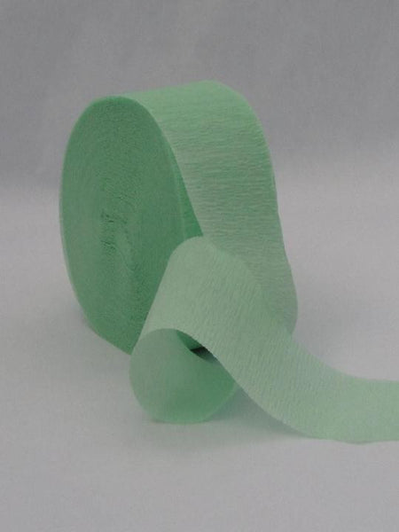 Sea Foam Green Crepe Paper Streamer 81' Long