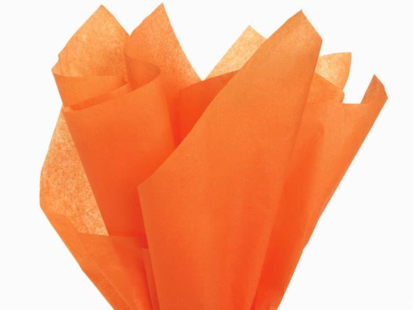 Tangerine Solid Tissue 20"x30"