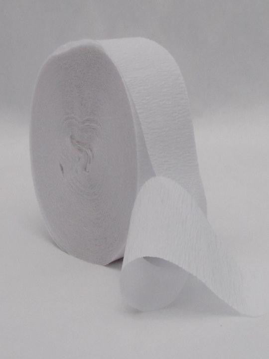 White Crepe Paper Streamer 81&#039; Long